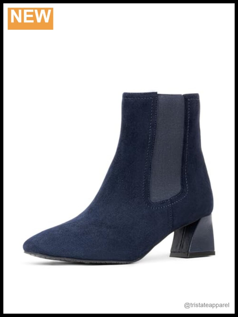 Suede Chelsea Ankle Booties with Elastic Gore and Inside Zipper